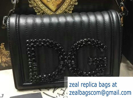 Dolce & Gabbana DG Girls Shoulder Bag In Quilted Nappa Leather Black 2018